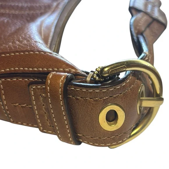Vintage Coach Y2K Shoulder Bag Brown Leather 10042 Soho Handbag Purse - Picture 4 of 10